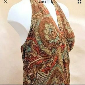 Johnathan Martin Silk Halter Dress-Floral 18W